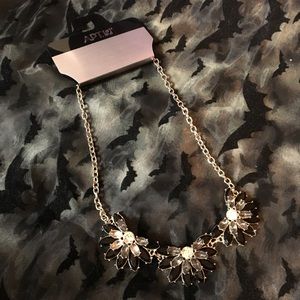 Crystal Flower Statement Necklace